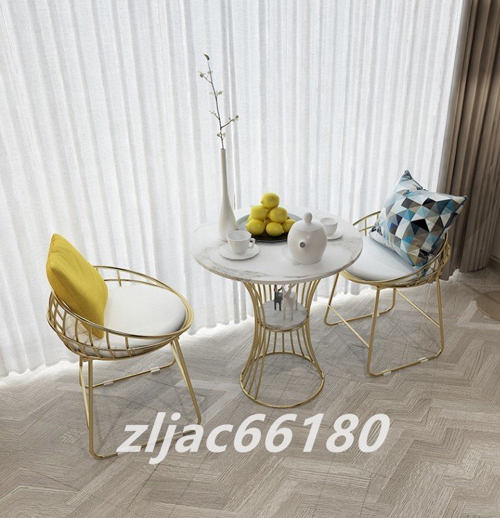 大理石天板のラグジュアリーサイドテーブル2 おしゃれ かわいい インテリア 家具 コーヒーテーブル エンドテーブル ゴールド ホワイト_画像8