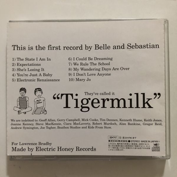 B20219　CD（中古）タイガーミルク　ベル・アンド・セバスチャン_画像2