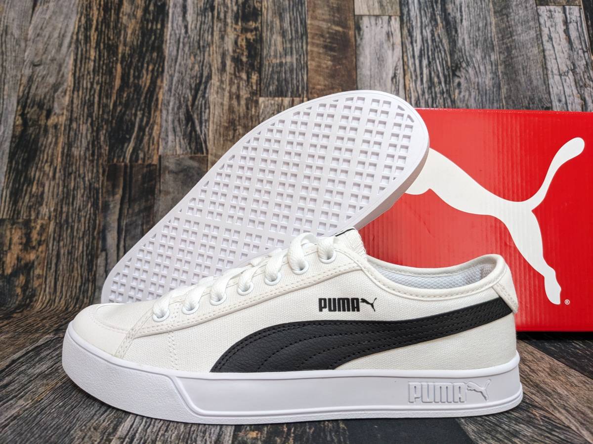 残少 28.5cm 箱付き PUMA SMASH V2 VULC CV 検 プーマ スマッシュ キャンバス 白 ホワイト US10.5_画像1