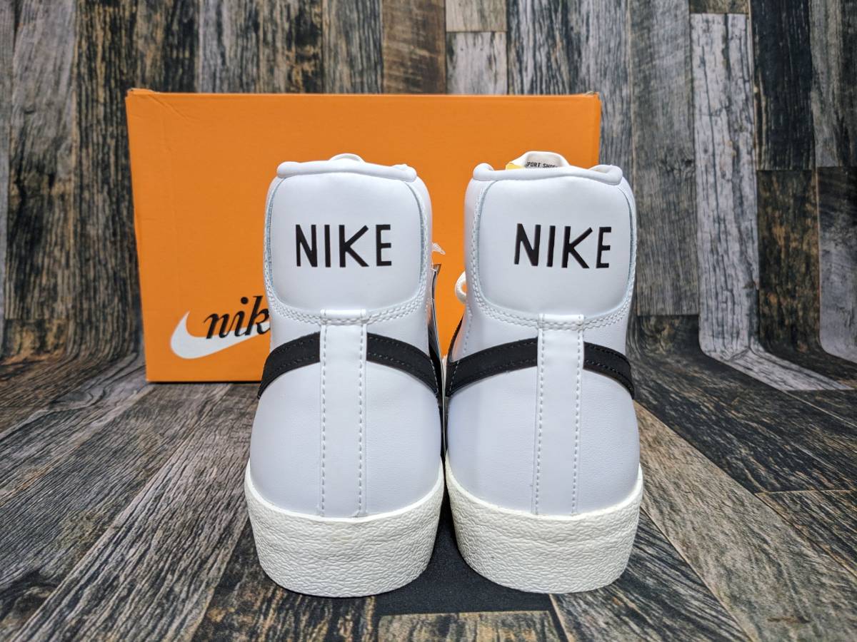 残少 27.5cm 箱付き NIKE BLAZER MID 77 VINTAGE 検 ヴィンテージ VNTG ブレザー ミッド 本革 ミッド 白/黒/ホワイト/ブラック 27.5/US9.5_画像6