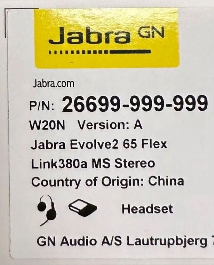 (新品)Jabra Evolve2 65 Flex Link380a MS Stereo