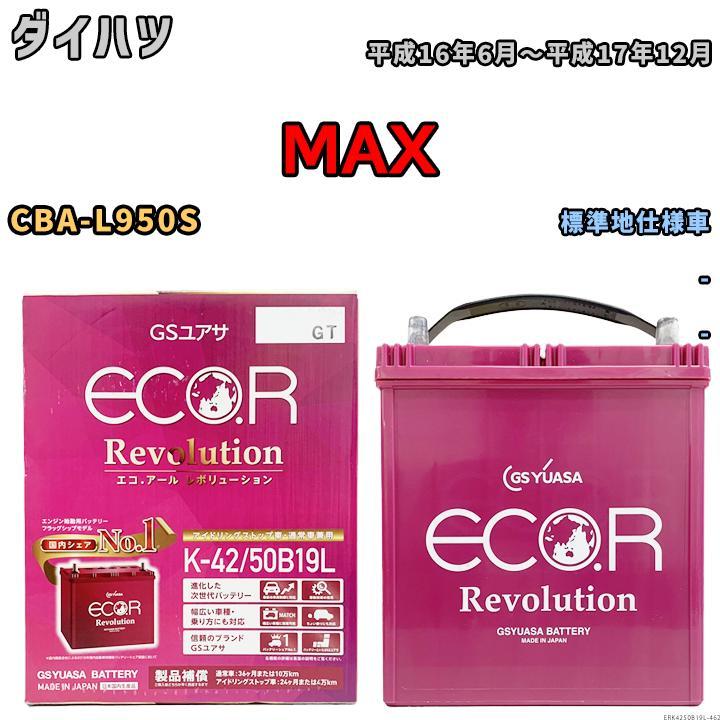 バッテリー GS ユアサ ダイハツ ＭＡＸ CBA-L950S - ERK4250B19L_画像1