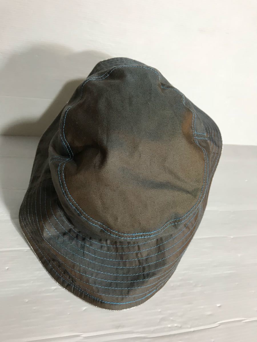 CA4LA Casila Brown×綠松石藍色針肩大帽子棕色 原文:CA4LA カシラ 茶 × ターコイズブルーステッチ ツバ大 ハット 帽子 ブラウン