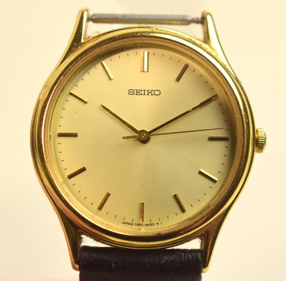ICH【ジャンク品】 SEIKO セイコー 7N01-6020 ゴールド文字盤 ICH【ジャンク品】 SEIKO セイコー 7N01-6020 ゴールド文字盤