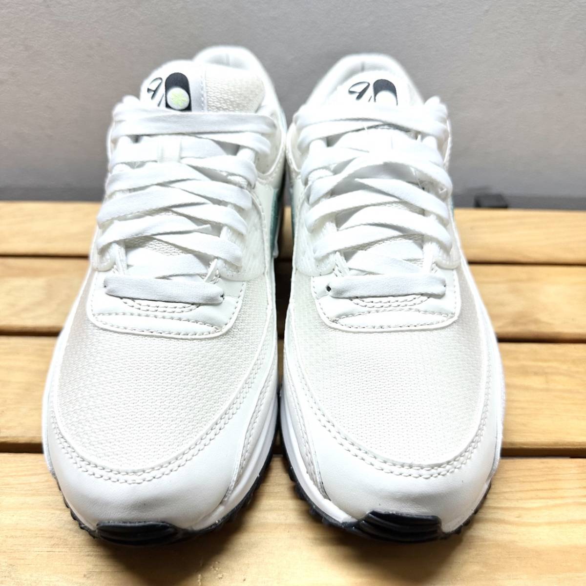 極美品 箱有 NIKE Nike Air Max 90 SE ナイキ エア マックス 90 SE スニーカー ホワイト グリーン 27cm DO9850-100