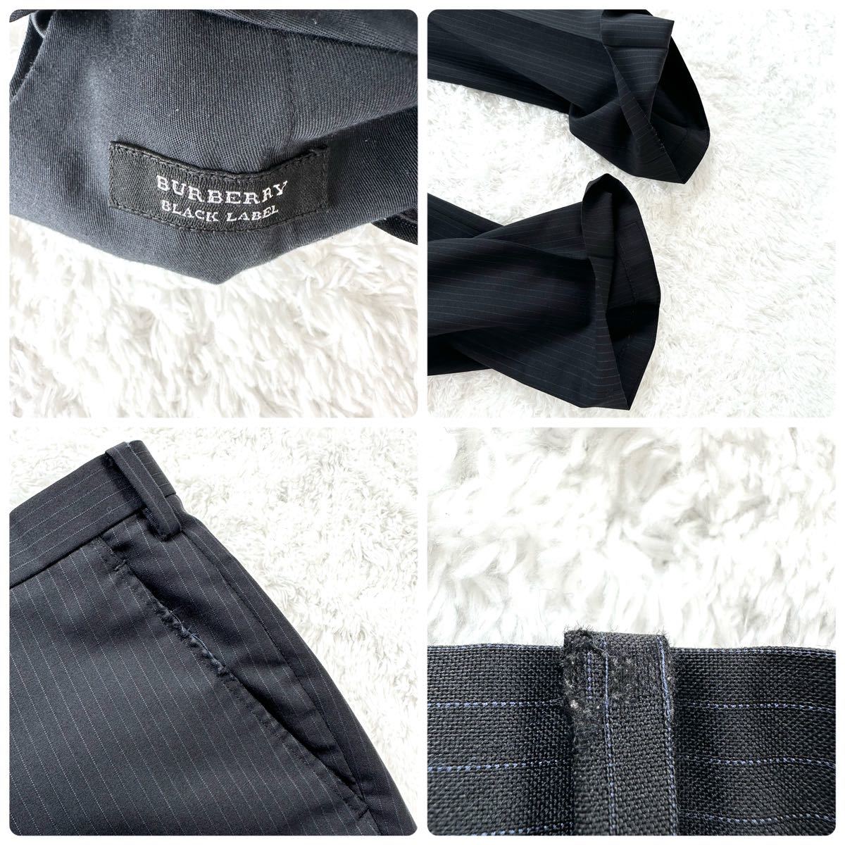 美品 バーバリーブラックレーベル ノバチェック スーツセットアップ ストライプ　セットアップスーツ BURBERRY BLACK LABEL