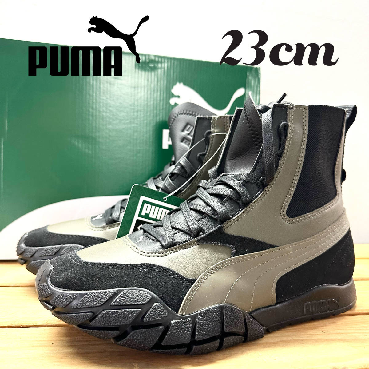 極美品 未使用 箱有 PUMA KYRON MID プーマ カイロンミッドWS スニーカー ブーツ 23cm 382753-01_画像1