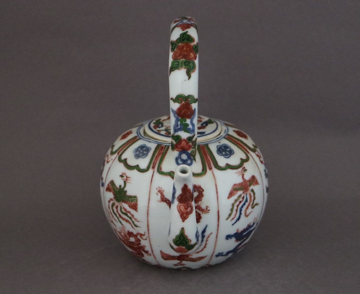 GTS】☆中国明・万暦赤絵龍鳳凰文水注16~17世紀(色絵磁器)|売買され