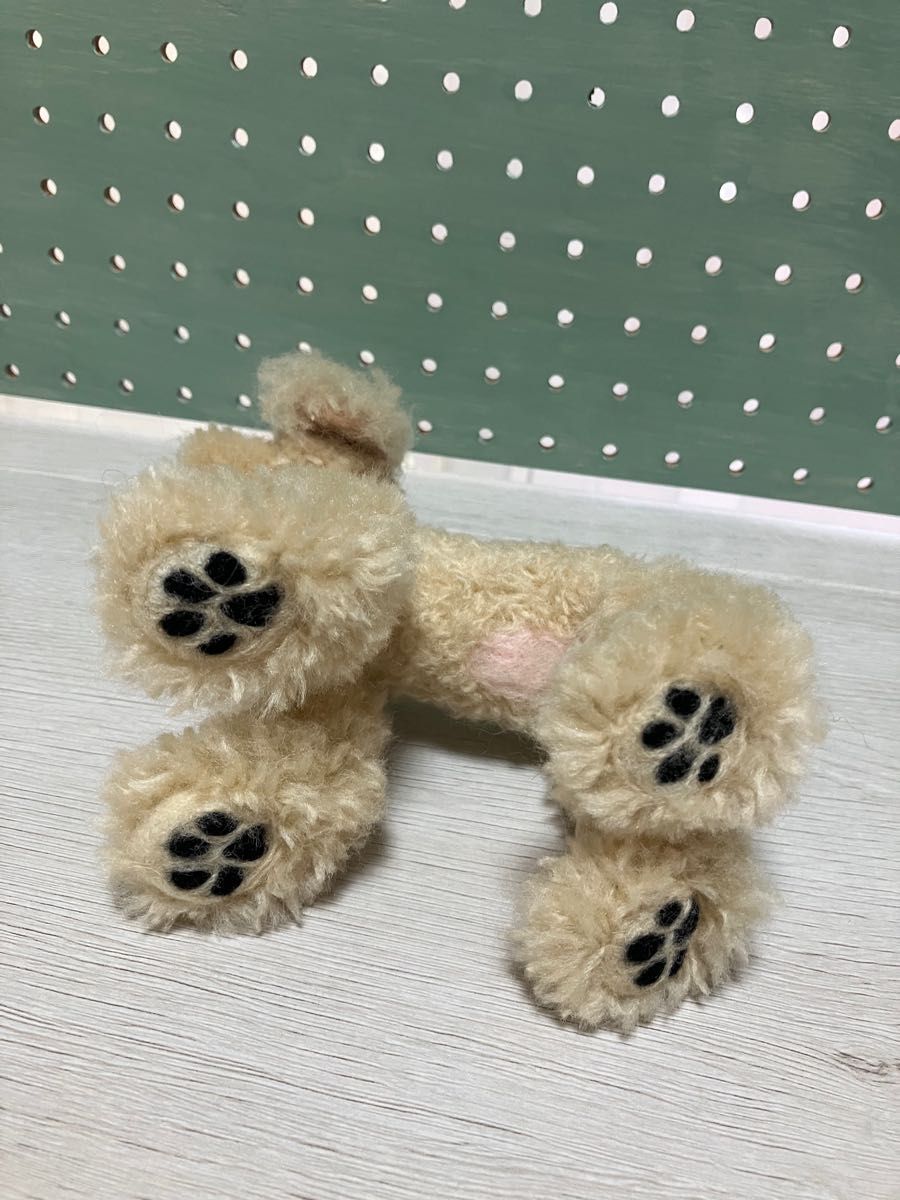 羊毛フェルト トイプードル ハンドメイド 立ちポーズ ぬいぐるみ