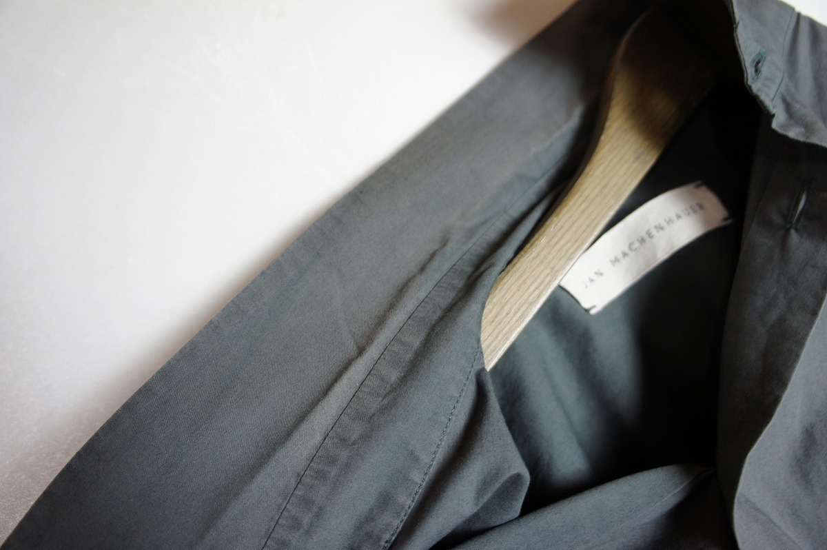 定番 JAN MACHENHAUER ヤンマッケンハウアー コットン 長袖シャツ サイズ52 灰816N_色落ちがあります。
