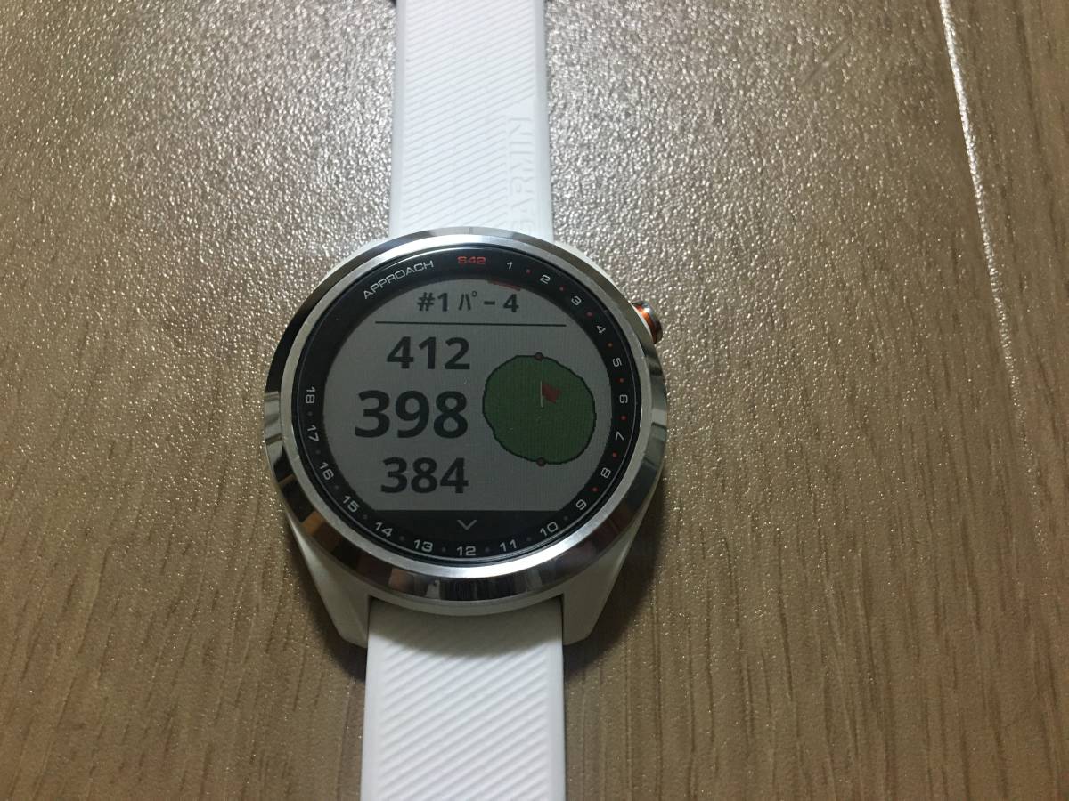 美品 GPSナビ ガーミンGARMIN Approach S42 (ホワイト/シルバー)付属