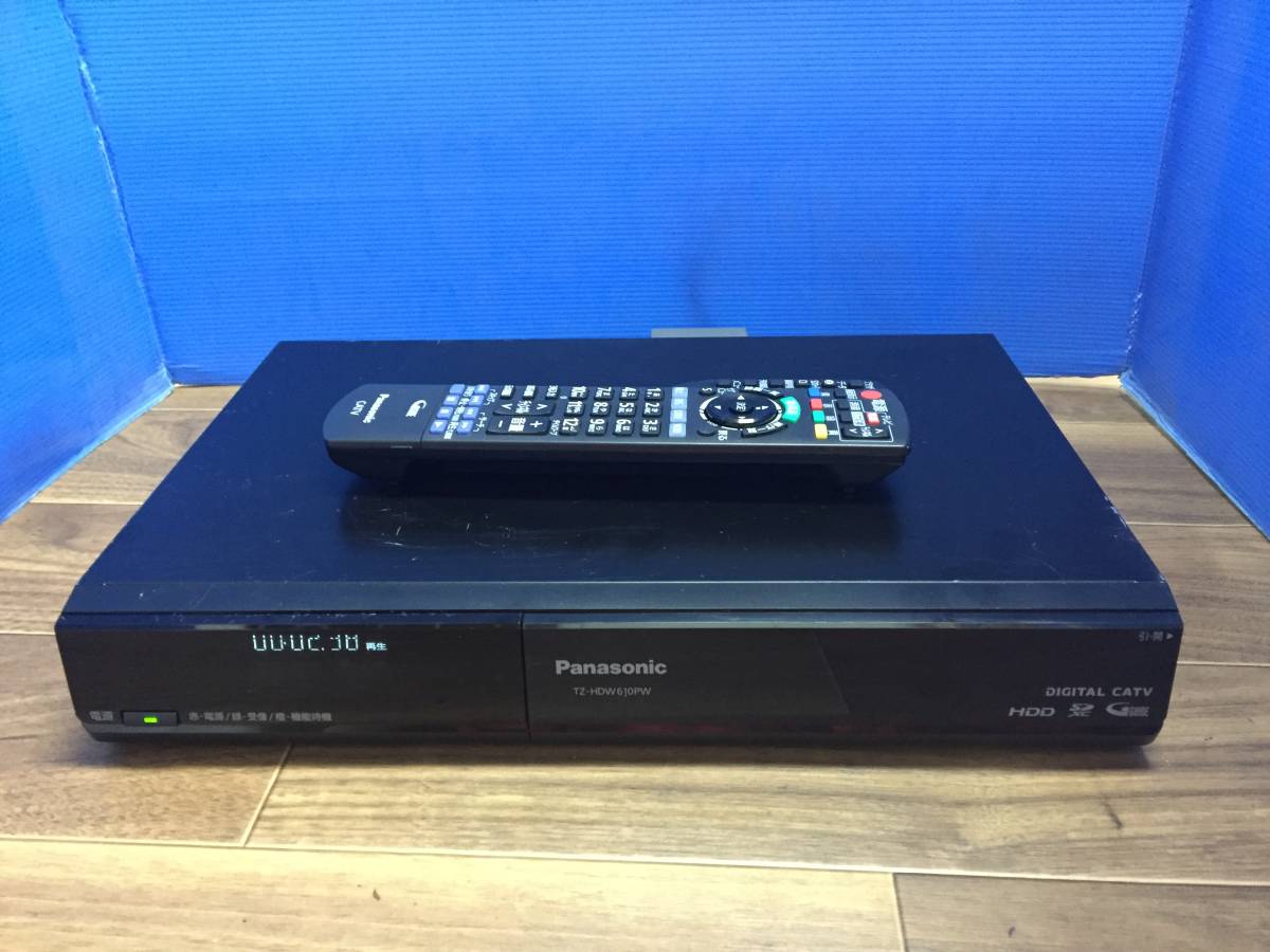 パナソニック　CATV STB　TZ-HDW610PW　純正リモコン付　ジャンクB-9088_画像1