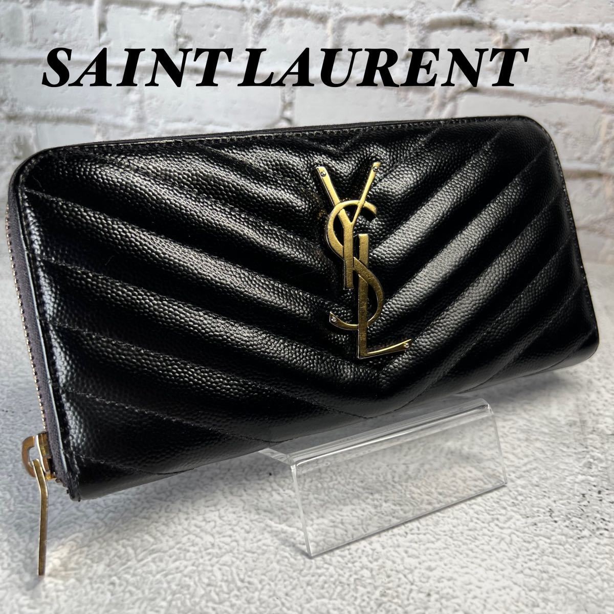 Yahoo!オークション - イヴ・サンローラン 長財布 ラウンドジップ YSL