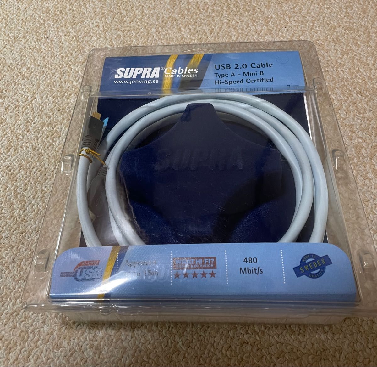スープラケーブル USB-A＝ミニBケーブル2.0メートル USB2.0シリーズ DAP.ウォークマンなどをハイスピード伝送