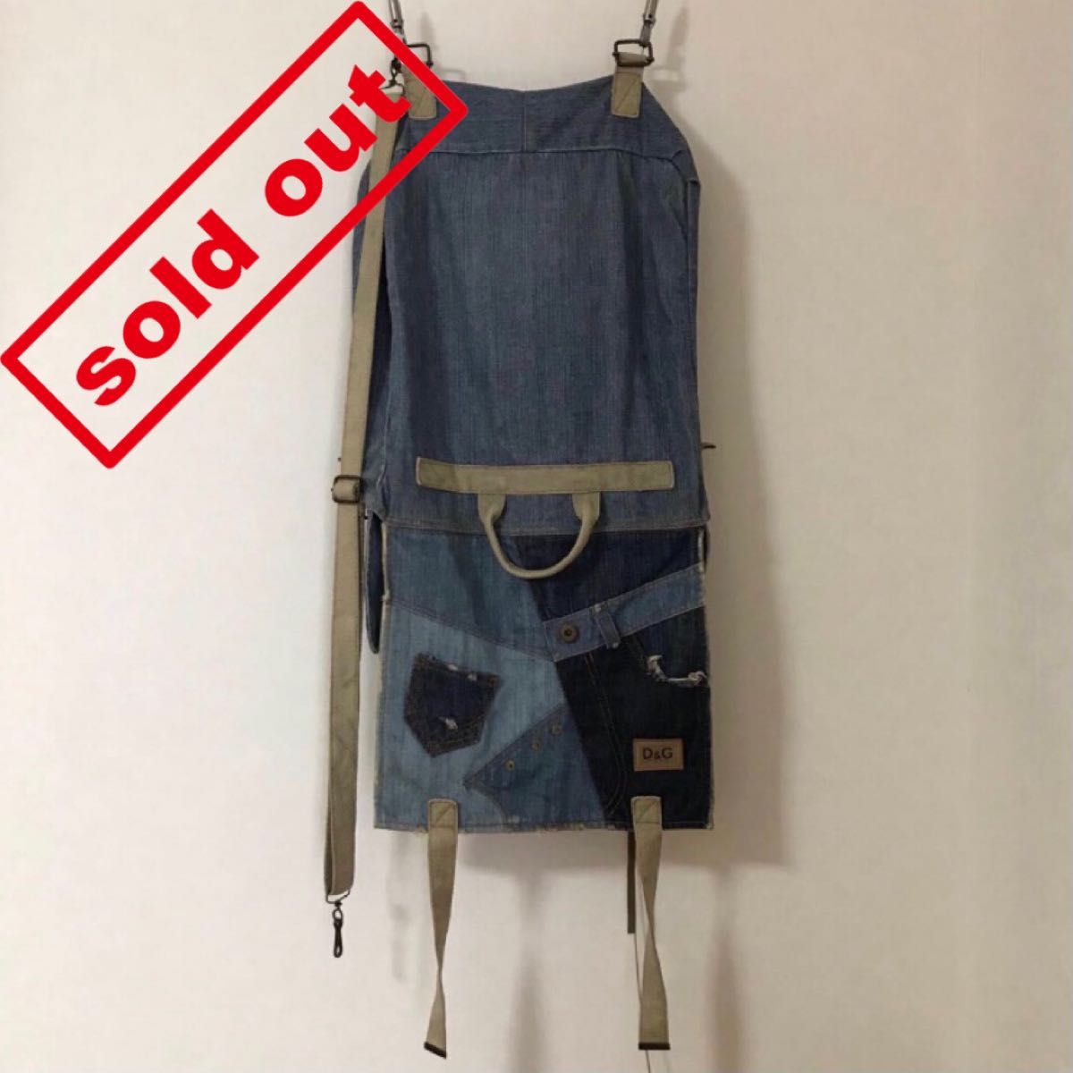 Vtg 90s D&G DOLCE&GABBANA denim patchwork shoulder bag