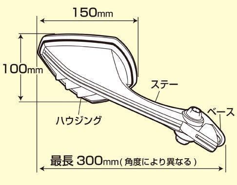 新品 TANAX タナックス カウリングミラー左右セットFZ1 FAZER TMAX530 CBR400R NINJA400 NINJA250 NINJA1000 ZX-14R GSX-R1300 HAYABUSA 他