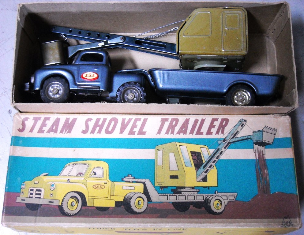 スチーム ショベル トレーラートラック　フリクション動力＊１９５０年代の日本製