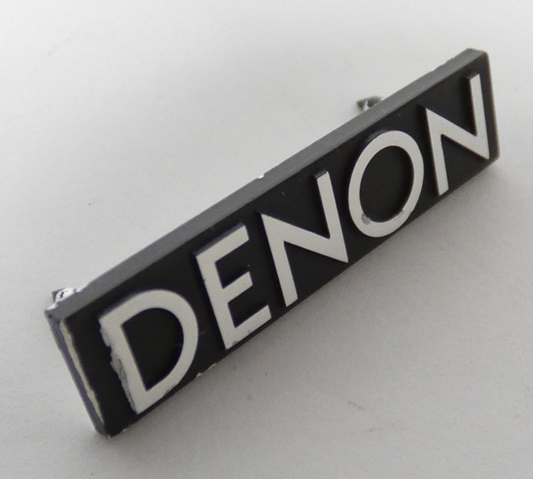 ■DENON アルミ エンブレム ロゴプレート 幅38mm_画像2