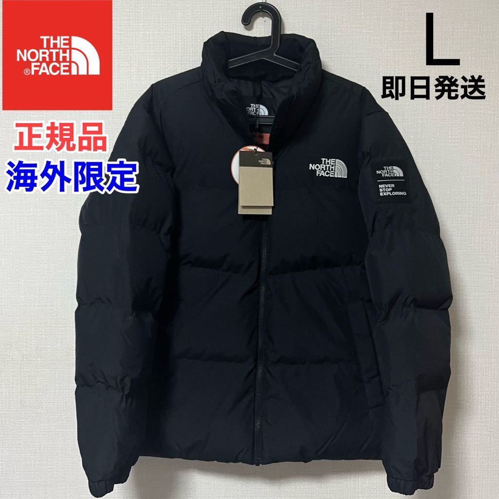 送料無料 THE NORTH FACE ノースフェイス ダウンジャケット ジャケット メンズ レディース L ブラック 中綿 刺繍 正規品 海外限定