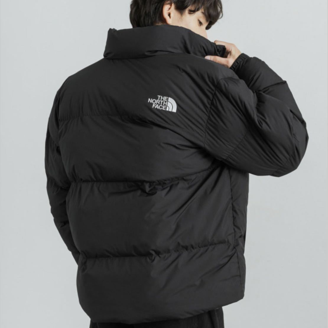 送料無料 THE NORTH FACE ノースフェイス ダウンジャケット ジャケット メンズ レディース L ブラック 中綿 刺繍 正規品 海外限定