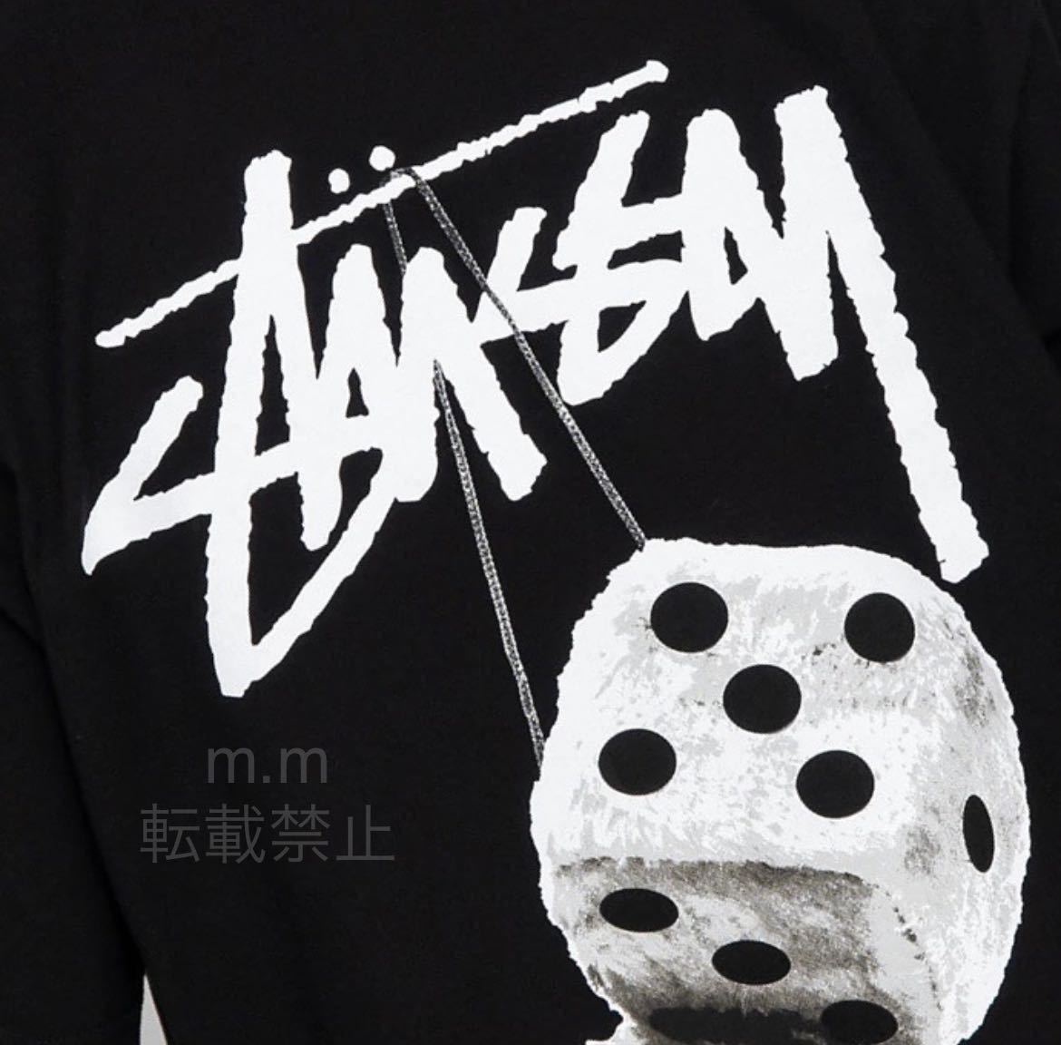 送料無料 stussy ステューシー L STUSSY FUZZY DICE TEE Tシャツ 黒