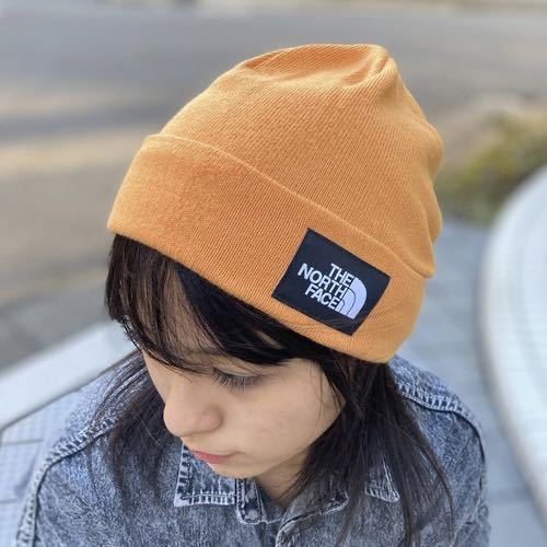 THE NORTH FACE ザノースフェイス ニットキャップ ビーニー ニット帽 ニット オレンジ イエロー ボックスロゴ メンズ レディース_画像3