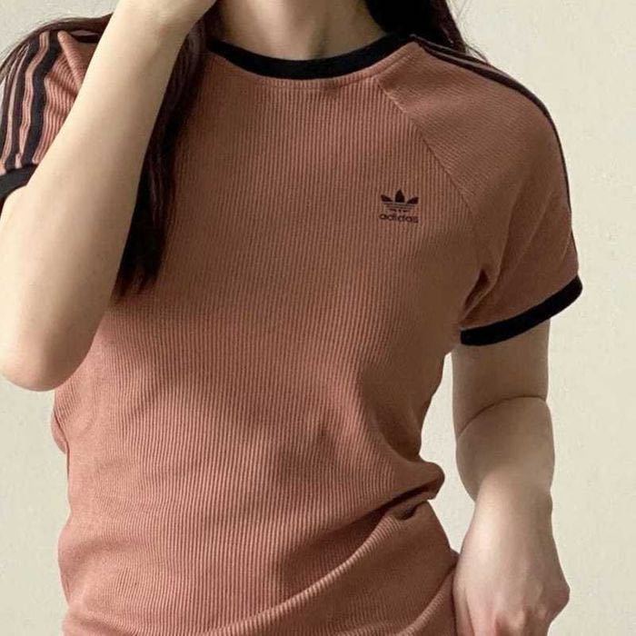 adidas アディダス スリム ワッフル スリーストライプス 半袖 T adidas アディダス スリム ワッフル スリーストライプス 半袖 T