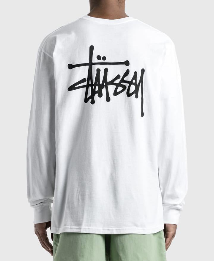 stussy ステューシー 長袖 ロンT カットソー ベイシック ホワイト L メンズ レディース 白 長袖Tシャツ