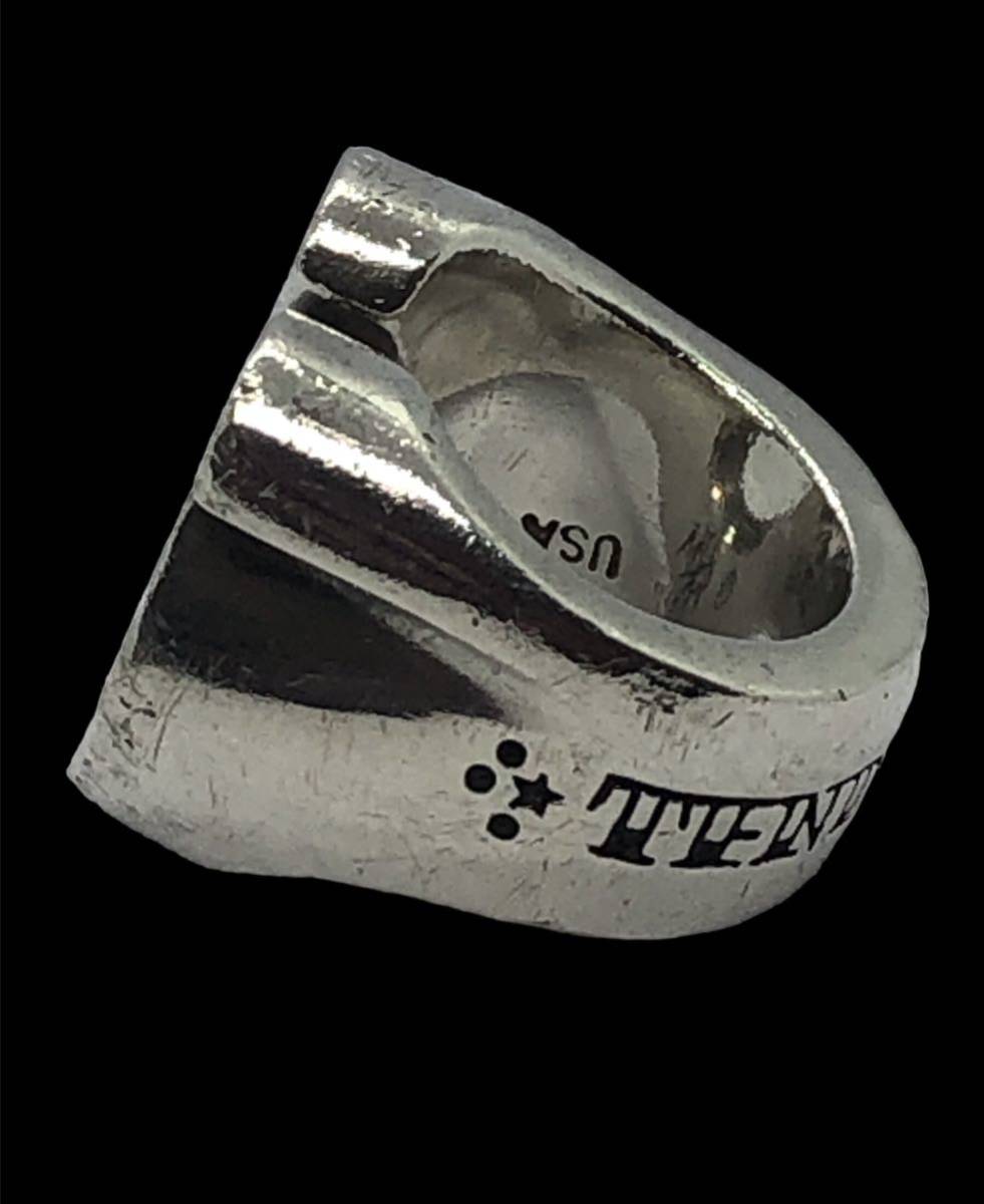 ★送料無料、即決 TENDERLOIN H.S RING SILVER STONE テンダーロイン ホースシューリング 石入りシルバー 13号 ★