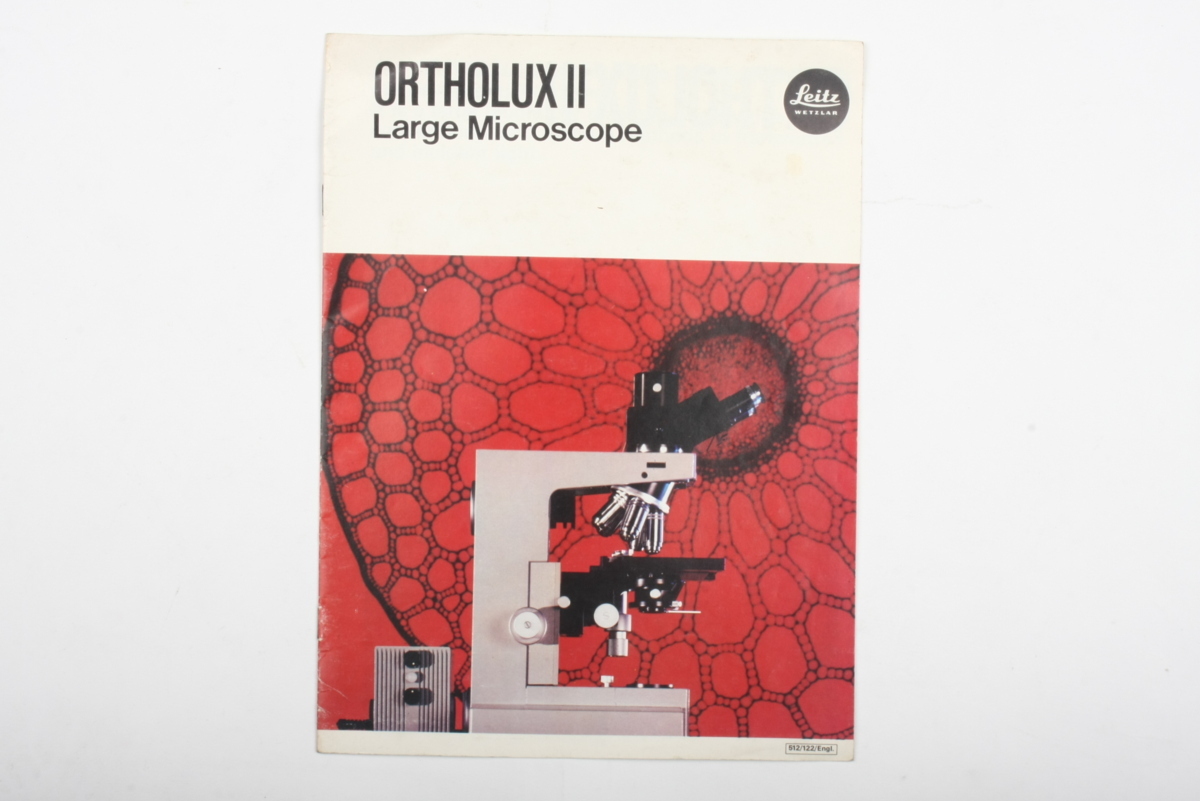 ※ 貴重 レア Leica ライカ catalog カタログ large microscope 顕微鏡 ORTHOLUXⅡ printed in Germany 512-112 Engl. I-72-GX-g.　4664