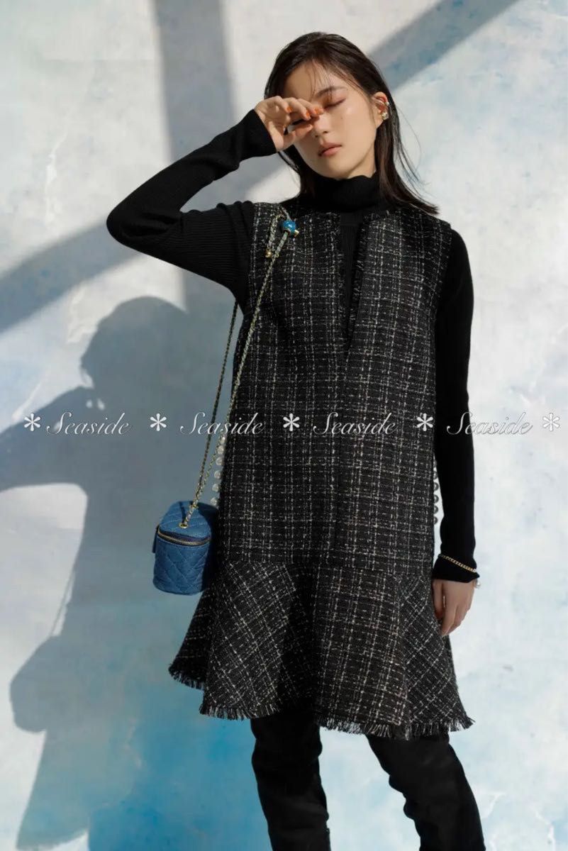 美品】22AW アプワイザーリッシェ ワンピース 完売品 ツイード 美品】22AW アプワイザーリッシェ ワンピース 完売品 ツイード