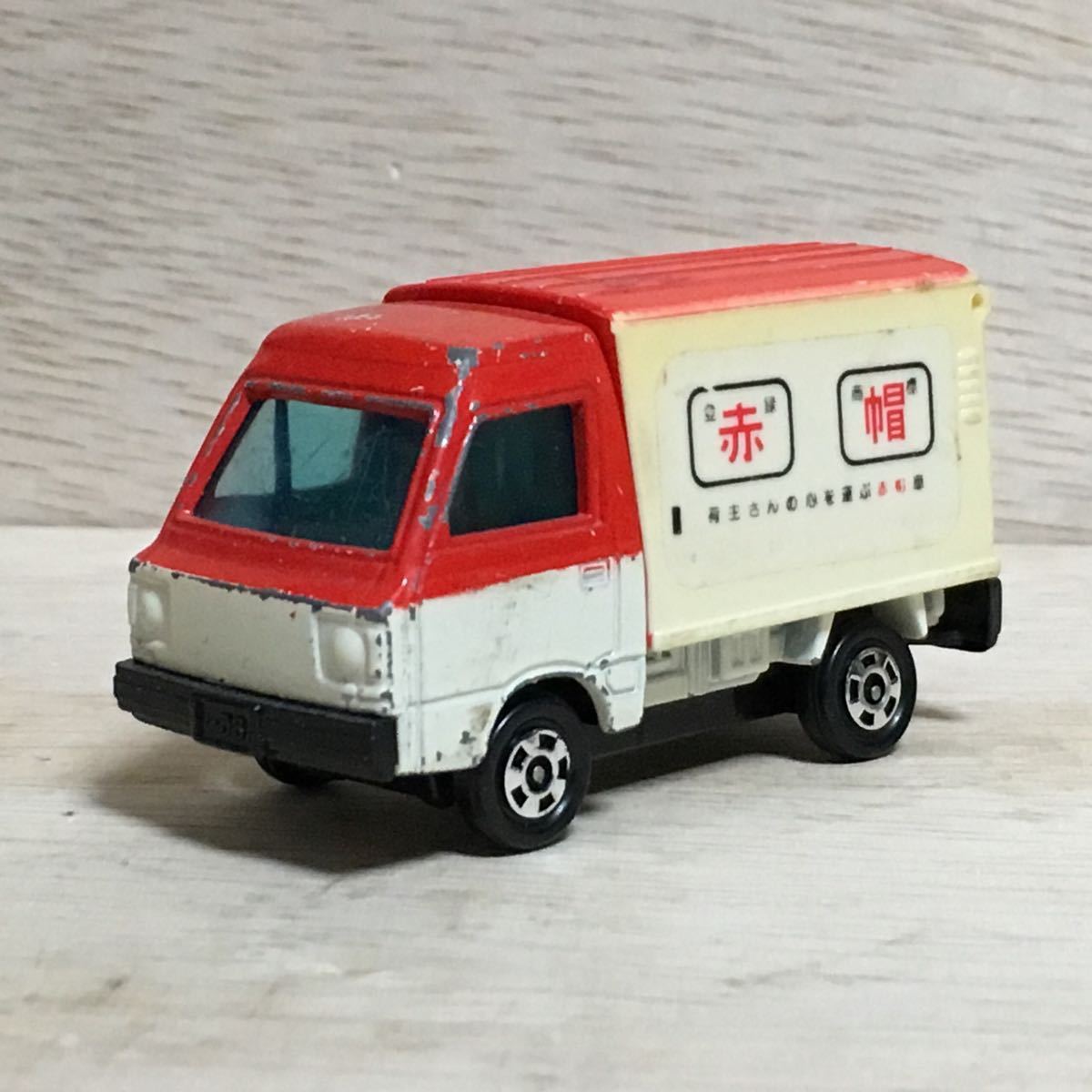 トミカ 赤箱 31 日本製 JAPAN スバル サンバー ハイルーフ パネルバン 赤帽 KT 軽トラ 軽トラック トラック 550 660 商用車 赤帽車 富士重の画像1