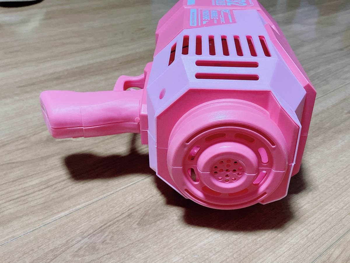 電動シャボン玉機 バブルガン シャボン玉製造機 しゃぼん玉 おもちゃ ピンク