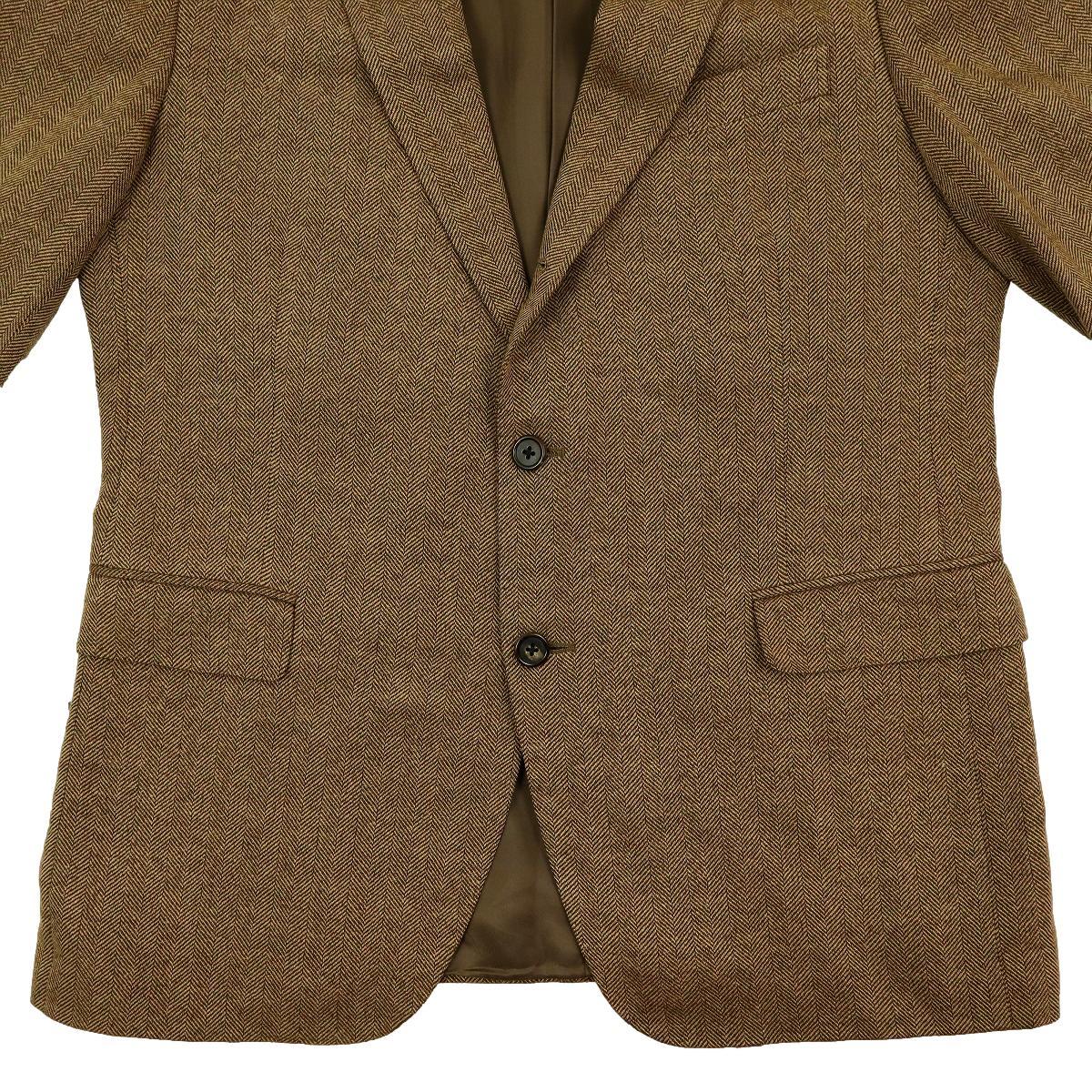 [B2418][ как новый ][ шерсть × шелк ][ сделано в Японии ]POLO RALPH LAUREN Polo Ralph Lauren tailored jacket твид размер 175/AB6