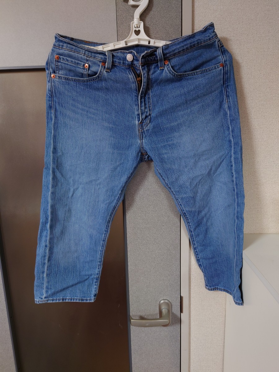 古着 LEVI'S リーバイス505 W32 デニムハーフパンツ　短パン デニムパンツ ショートパンツ　牛側パッチ_画像2