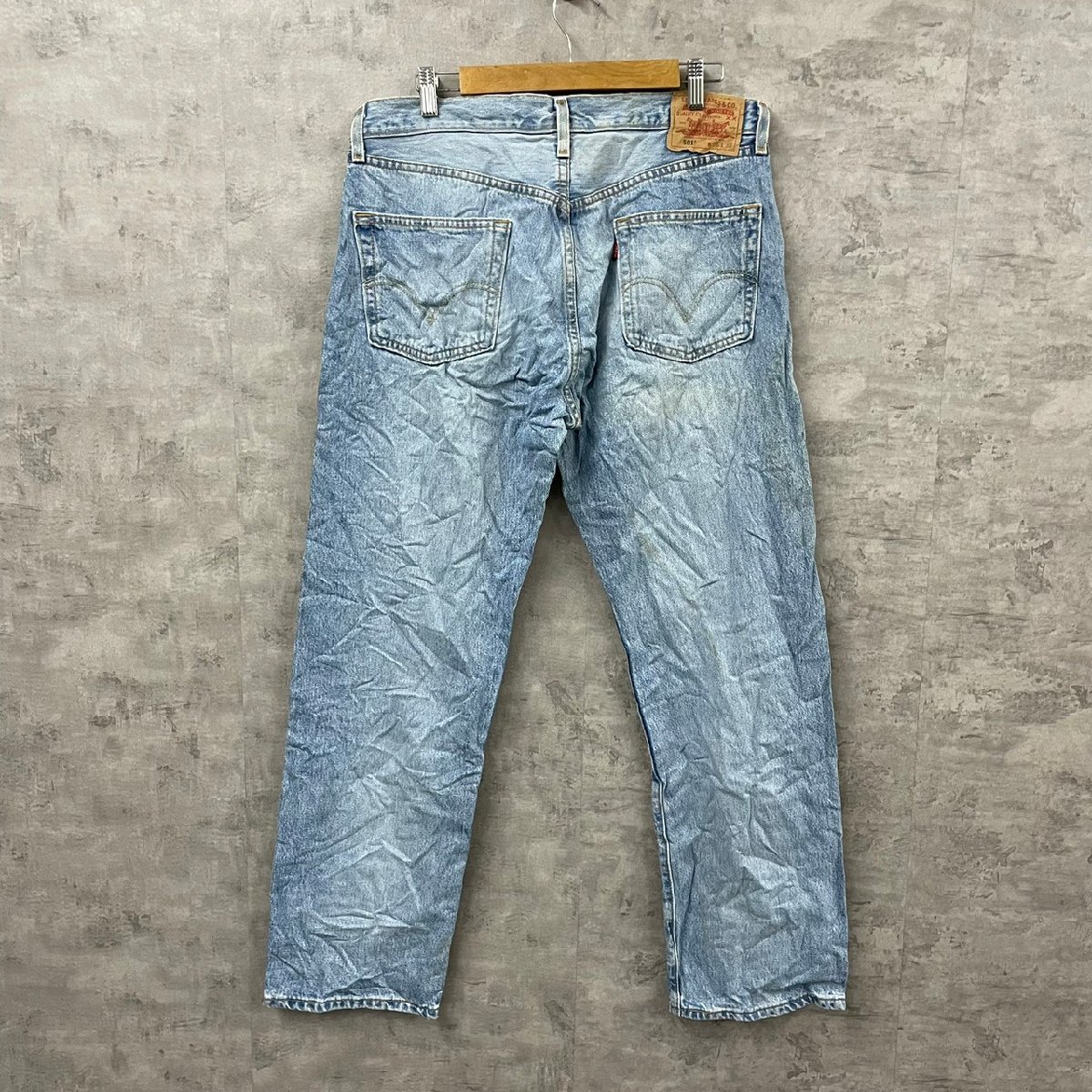 Levi's501R ライトブルー ボタンフライ デニムジーンズパンツ W36L32 実寸W35in 赤タブ 501-0134 USA 海外輸入 古着 LK10580_画像2