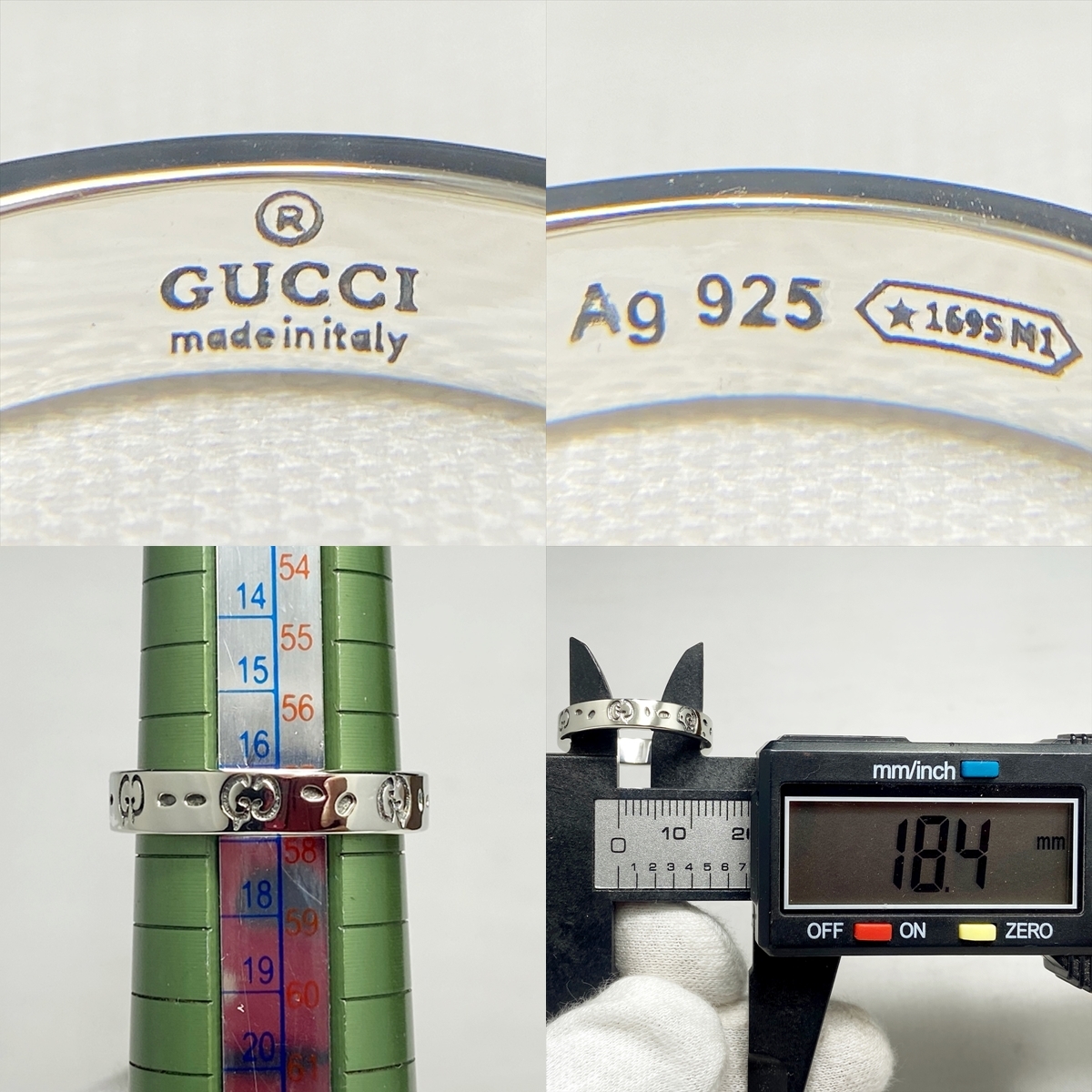 新品仕上 グッチ GUCCI Gロゴ ゴースト リング 指輪 シルバー 新品仕上 グッチ GUCCI Gロゴ ゴースト リング 指輪 シルバー