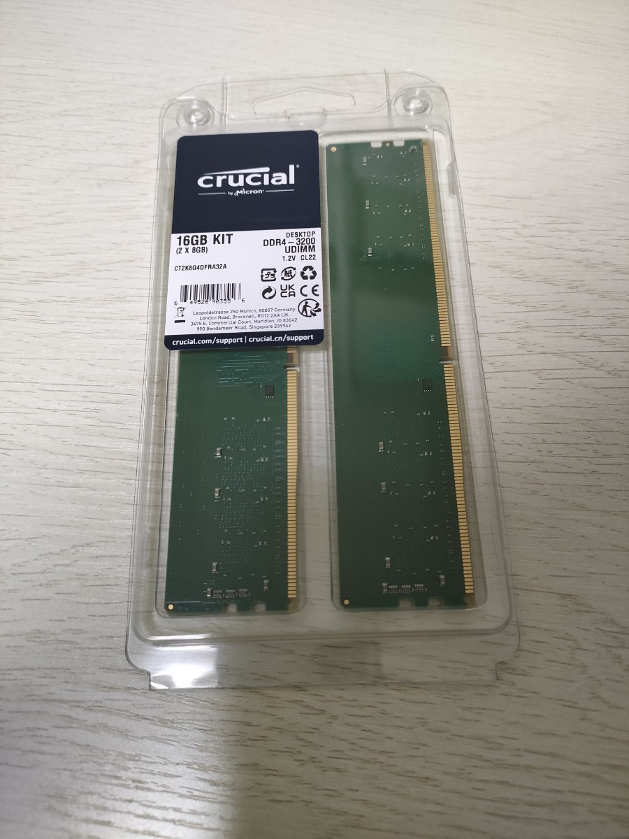 Crucial CT2K8G4DFRA32A デスクトップメモリ 8GB×2枚組 合計16GB DDR4