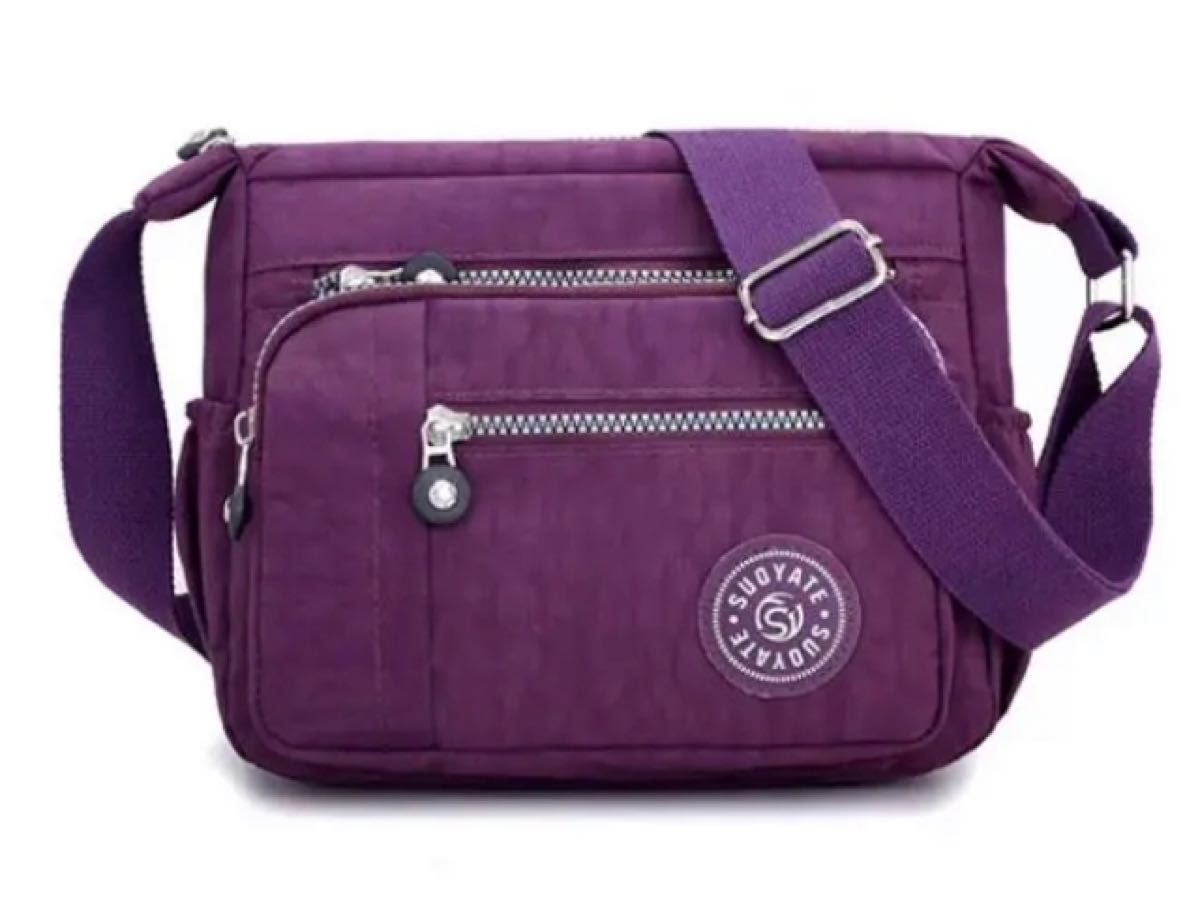 ショルダーバッグ　レディースバッグ　紫 マザーズバッグ　iPad 旅行バッグ　トートバッグ　ナイロン　サブバッグ　斜めがけ　肩掛け