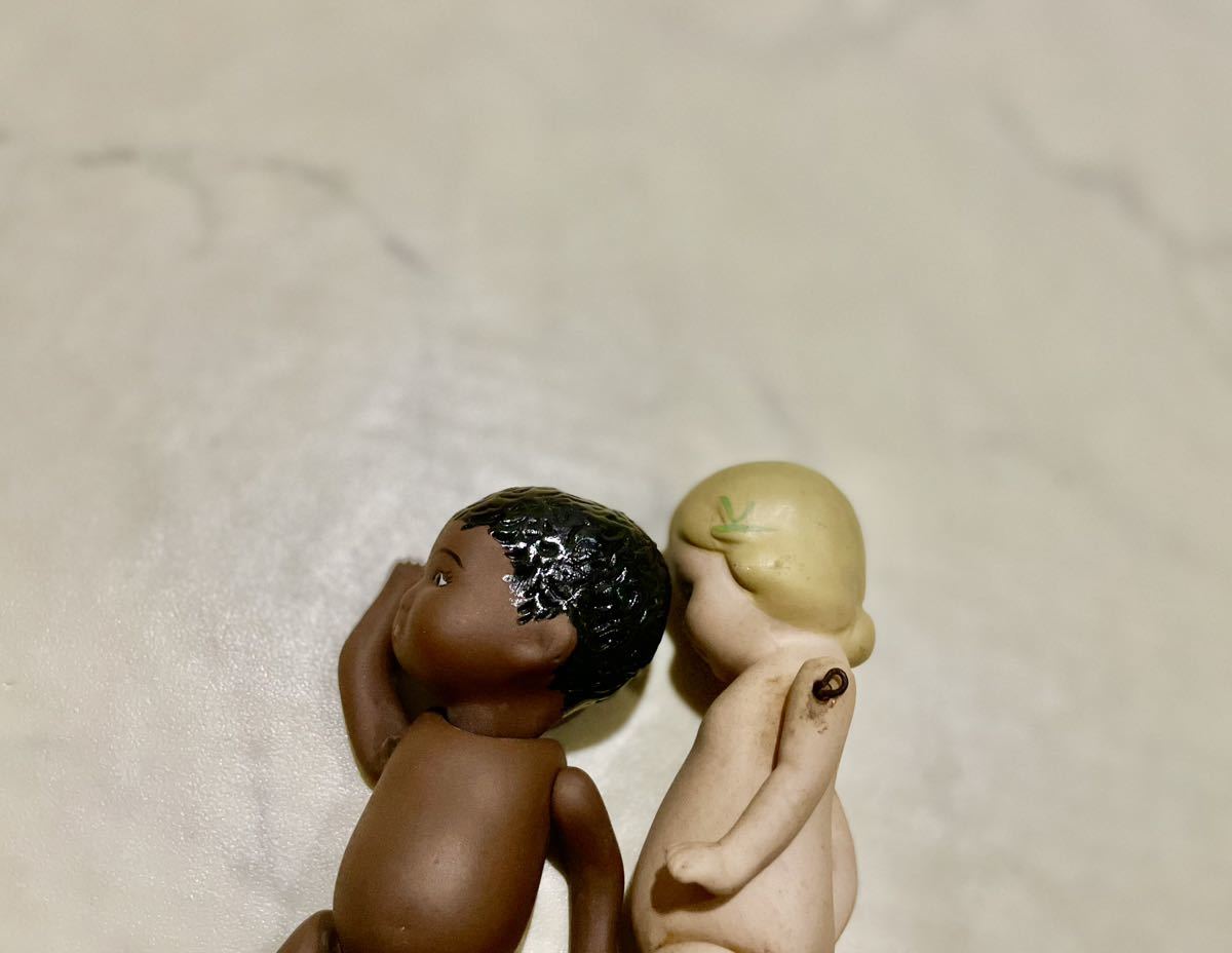 2体　セット　ビスクドール アンティーク　ドール 陶器人形 黒人　赤ちゃん　子供　人形　フランス　ドイツ_画像6