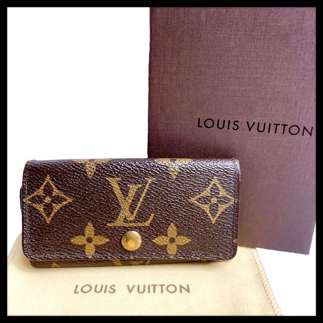 Louis Vuitton ルイヴィトン ミュルティクレ4 モノグラム ブラウン レザー 4連 キーケース メンズ レディース