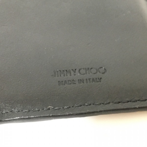 ジミーチュウ JIMMY CHOO コインケース - レザー 黒 型押し加工/カードケース付き 財布_画像4