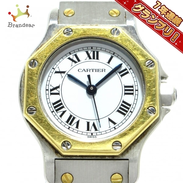 半額SALE☆ Cartier(カルティエ) 腕時計 白 レディース サントス