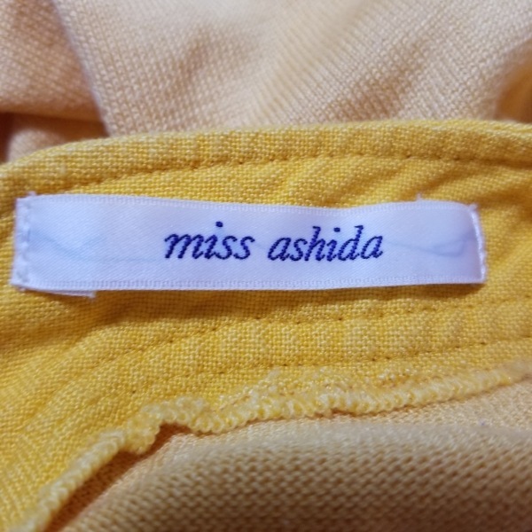 ミスアシダ miss ashida 半袖カットソー サイズM - ダークイエロー レディース ヘンリーネック トップス_画像3