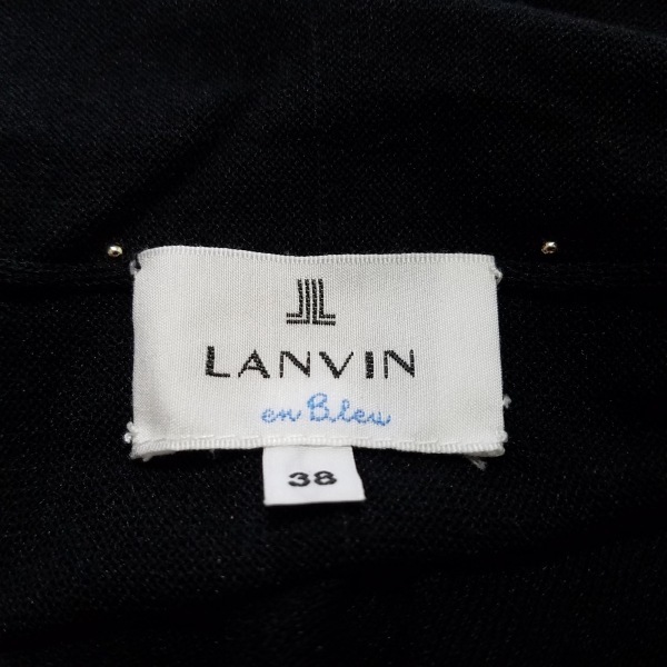 ランバンオンブルー LANVIN en Bleu カーディガン サイズ38 M - 黒 レディース 長袖/ドルマンスリーブ/スタッズ 美品 トップス_画像3