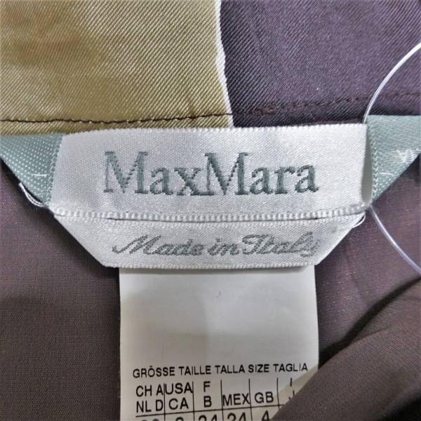 マックスマーラ Max Mara スカート サイズ36(I/J) - パープル×ベージュ×ダークブラウン レディース ひざ丈 ボトムス_画像3