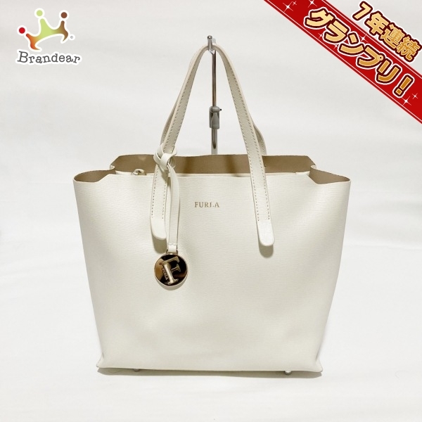 超安い 286597 トートバッグ FURLA フルラ サリー バッグ 白 レザー