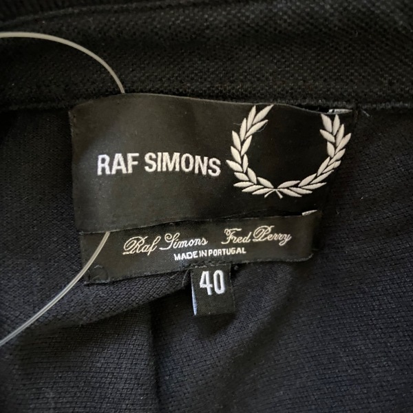 ラフシモンズ RAF SIMONS 半袖ポロシャツ サイズ40 M - 黒×ライトブラウン×白 メンズ FredPerryコラボ トップス_画像3