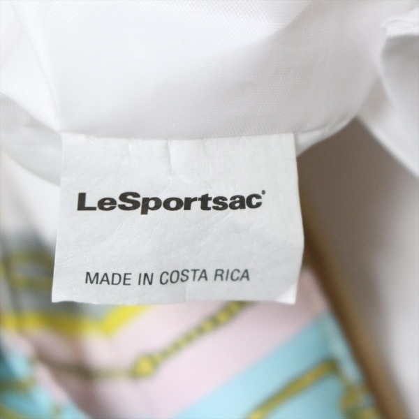 レスポートサック LESPORTSAC ハンドバッグ - レスポナイロン 白×ベージュ×マルチ ストライプ 美品 バッグ_画像8