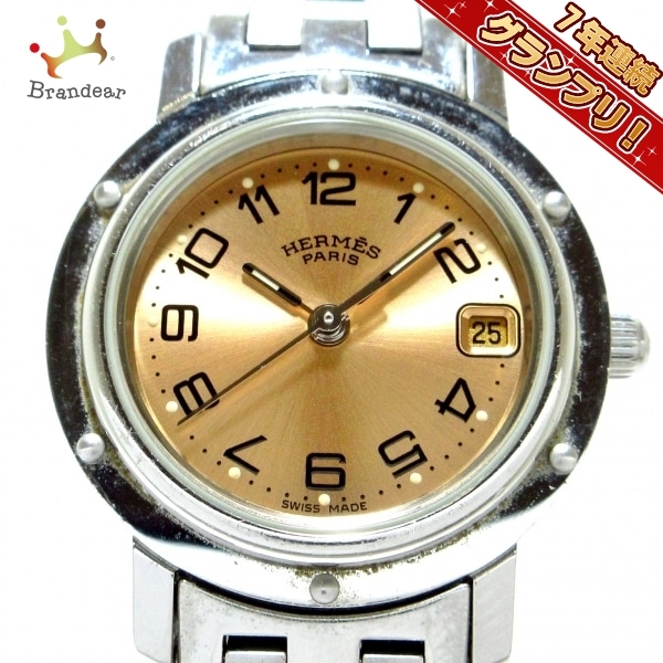 春のコレクション 腕時計 HERMES(エルメス) クリッパー ライトブラウン